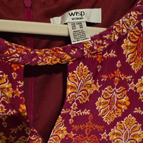 Red Sleeveless Crew Neck Midi Sundress - Picture 2 of 5